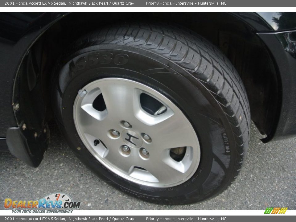 2001 Honda Accord EX V6 Sedan Nighthawk Black Pearl / Quartz Gray Photo #25