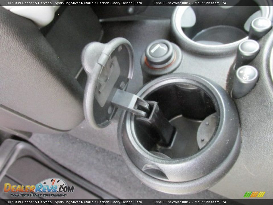 2007 Mini Cooper S Hardtop Sparkling Silver Metallic / Carbon Black/Carbon Black Photo #30
