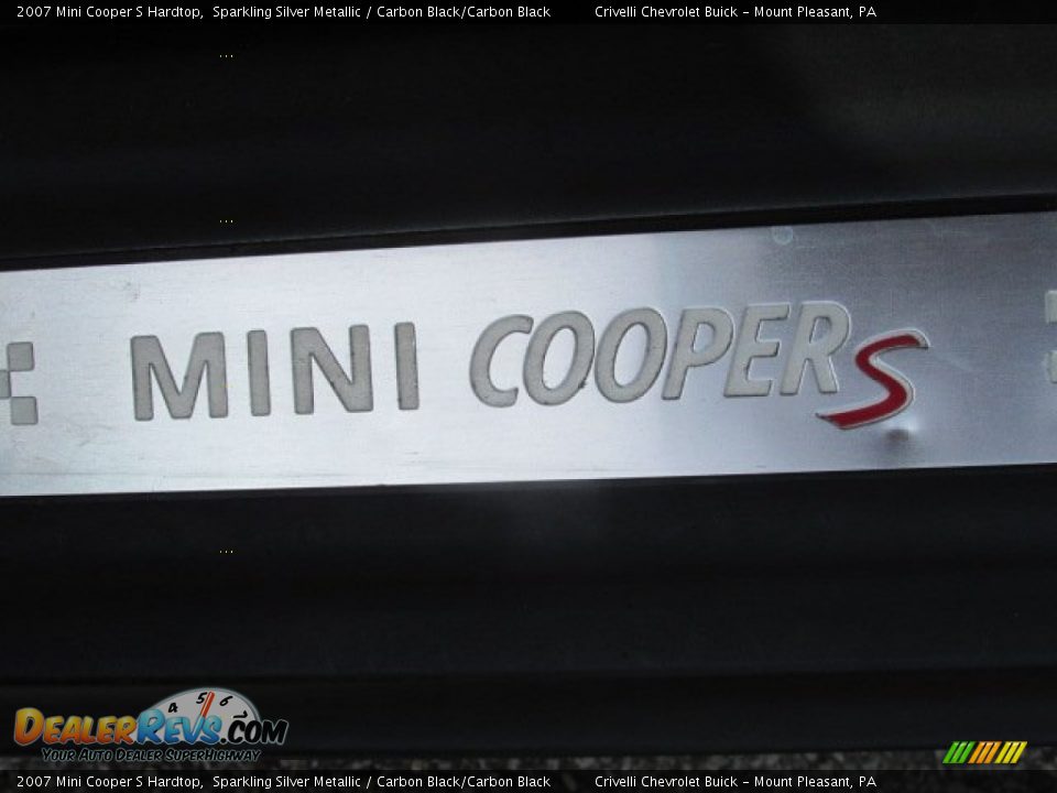 2007 Mini Cooper S Hardtop Sparkling Silver Metallic / Carbon Black/Carbon Black Photo #33