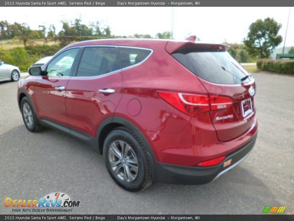 2013 Hyundai Santa Fe Sport AWD Serrano Red / Beige Photo #5