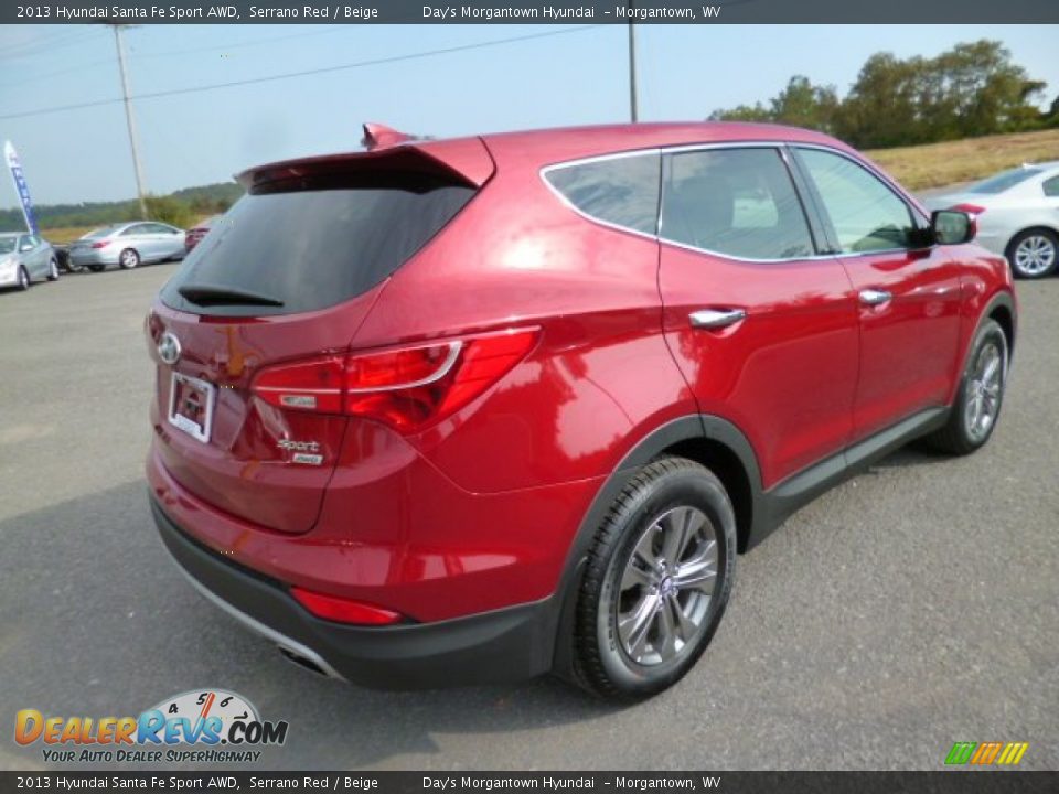 2013 Hyundai Santa Fe Sport AWD Serrano Red / Beige Photo #6