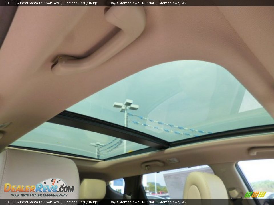 2013 Hyundai Santa Fe Sport AWD Serrano Red / Beige Photo #10