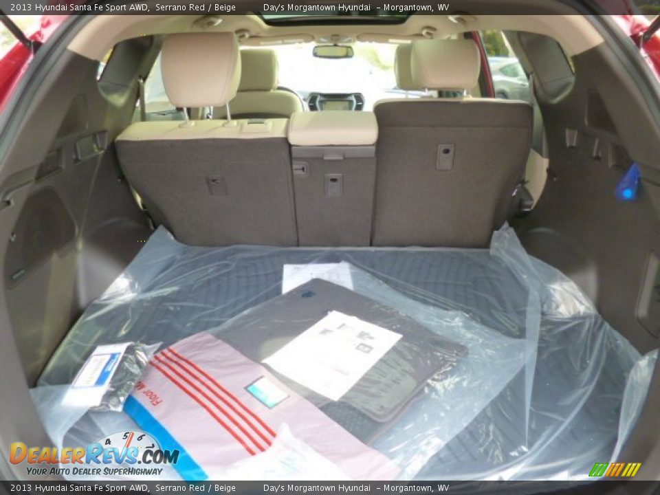 2013 Hyundai Santa Fe Sport AWD Serrano Red / Beige Photo #12