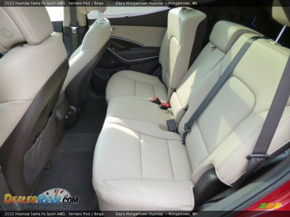 2013 Hyundai Santa Fe Sport AWD Serrano Red / Beige Photo #13