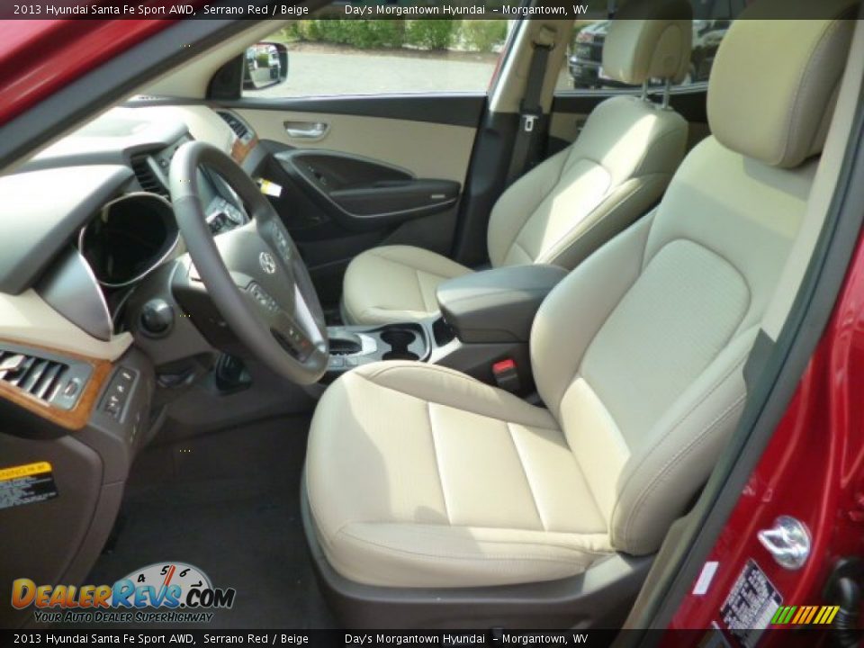 2013 Hyundai Santa Fe Sport AWD Serrano Red / Beige Photo #14