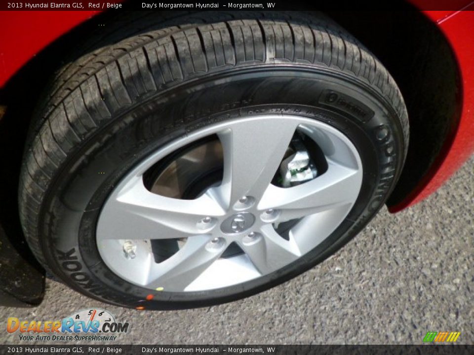 2013 Hyundai Elantra GLS Red / Beige Photo #9