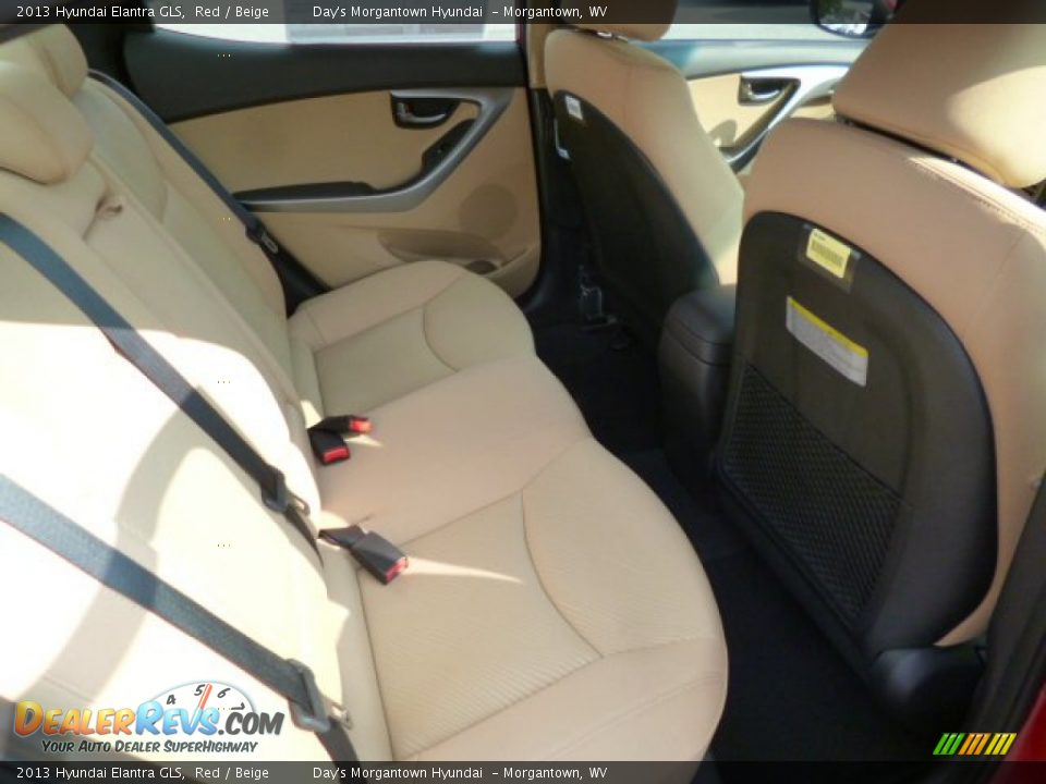 2013 Hyundai Elantra GLS Red / Beige Photo #12