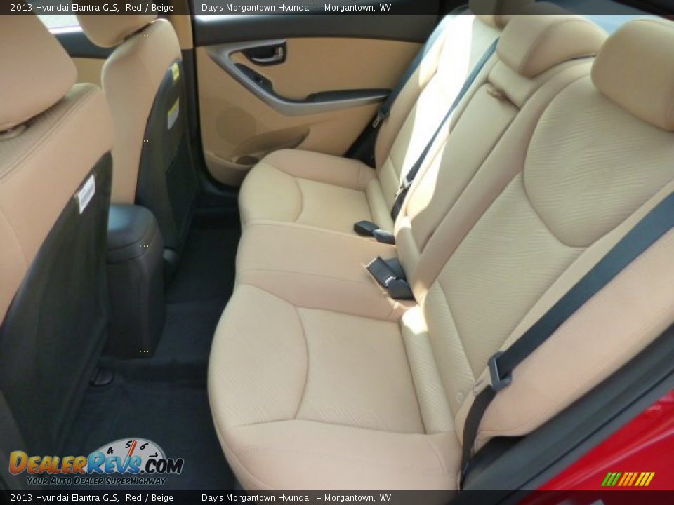 2013 Hyundai Elantra GLS Red / Beige Photo #13