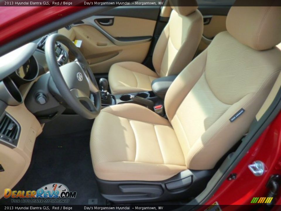 2013 Hyundai Elantra GLS Red / Beige Photo #15