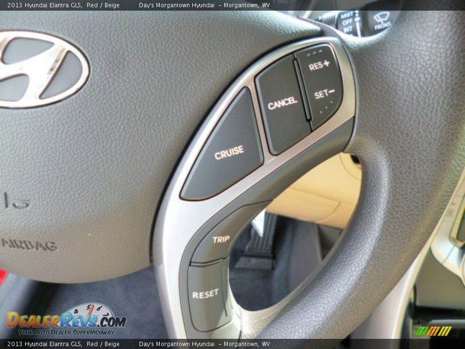 2013 Hyundai Elantra GLS Red / Beige Photo #18
