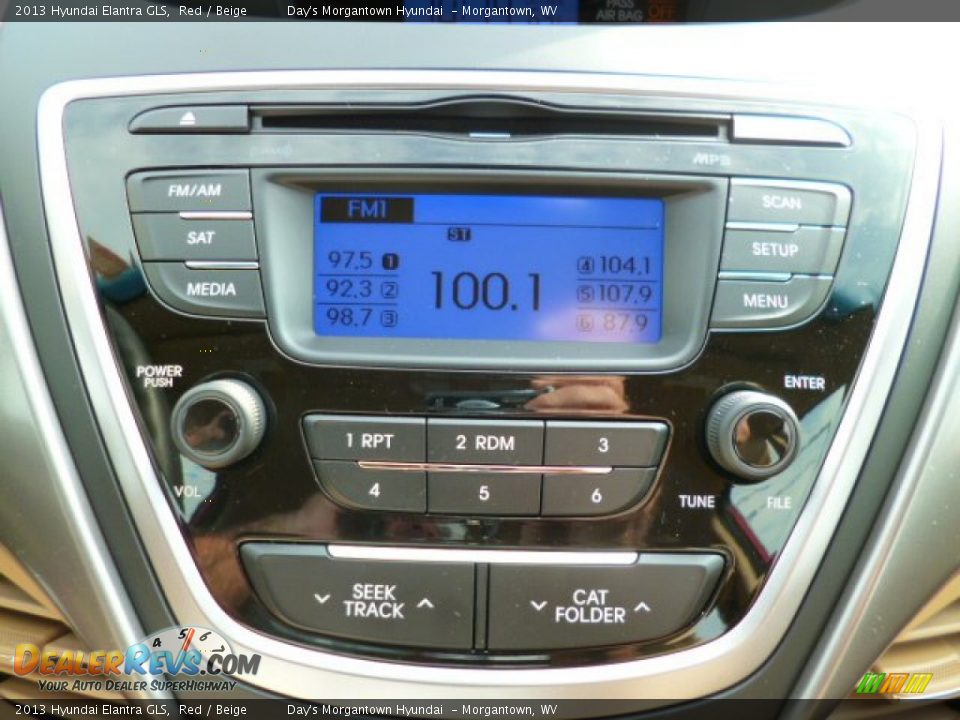 2013 Hyundai Elantra GLS Red / Beige Photo #19