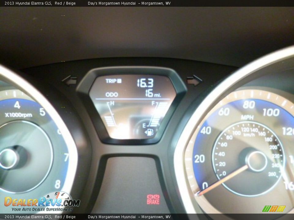 2013 Hyundai Elantra GLS Red / Beige Photo #20