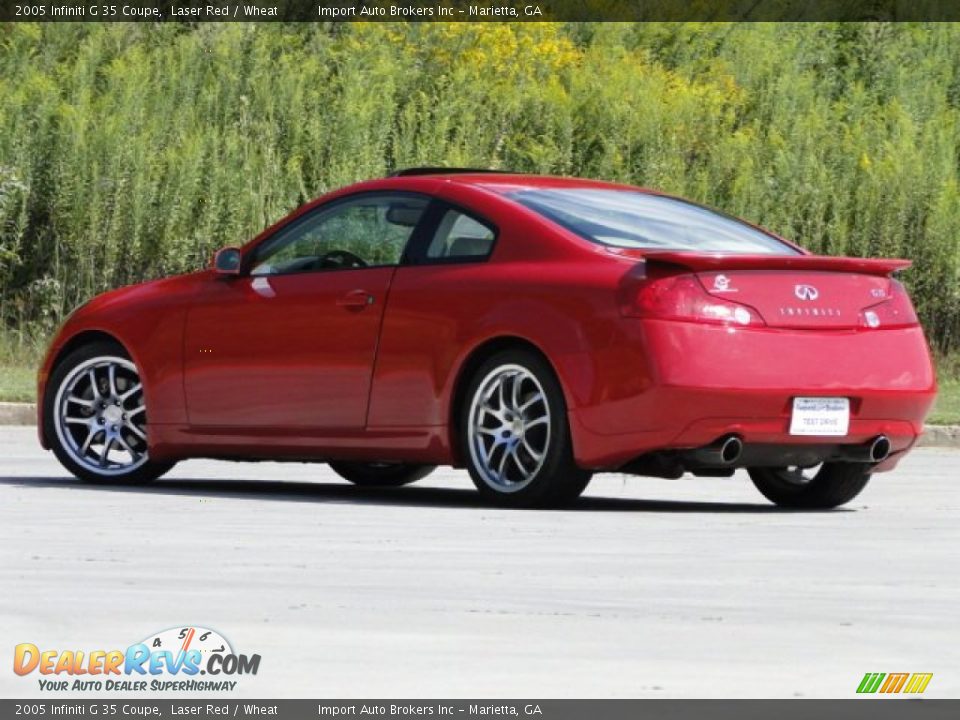 2005 Infiniti G 35 Coupe Laser Red / Wheat Photo #2
