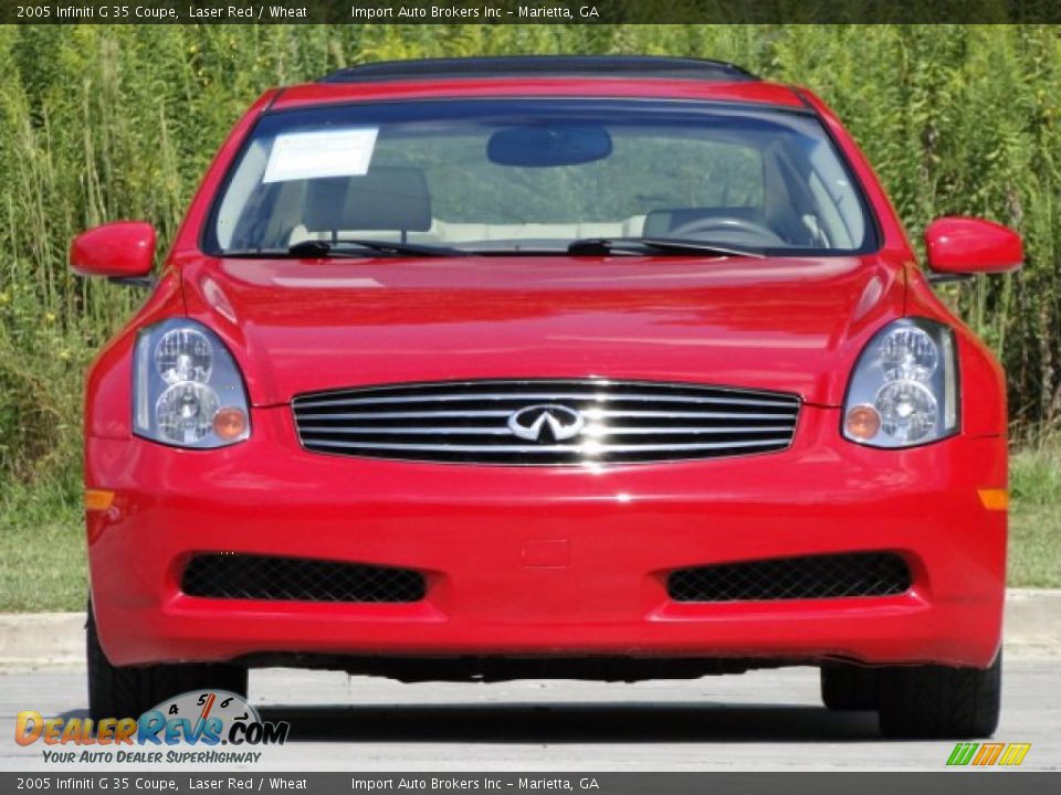 2005 Infiniti G 35 Coupe Laser Red / Wheat Photo #4