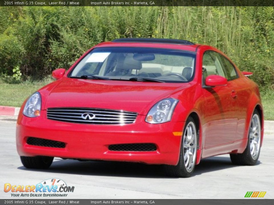 2005 Infiniti G 35 Coupe Laser Red / Wheat Photo #6