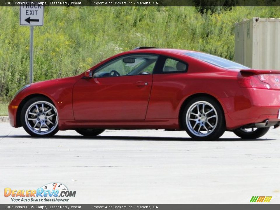 2005 Infiniti G 35 Coupe Laser Red / Wheat Photo #7