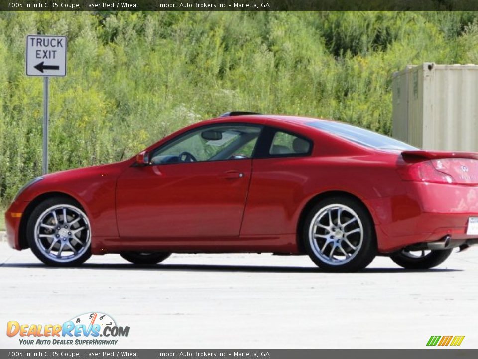 2005 Infiniti G 35 Coupe Laser Red / Wheat Photo #8
