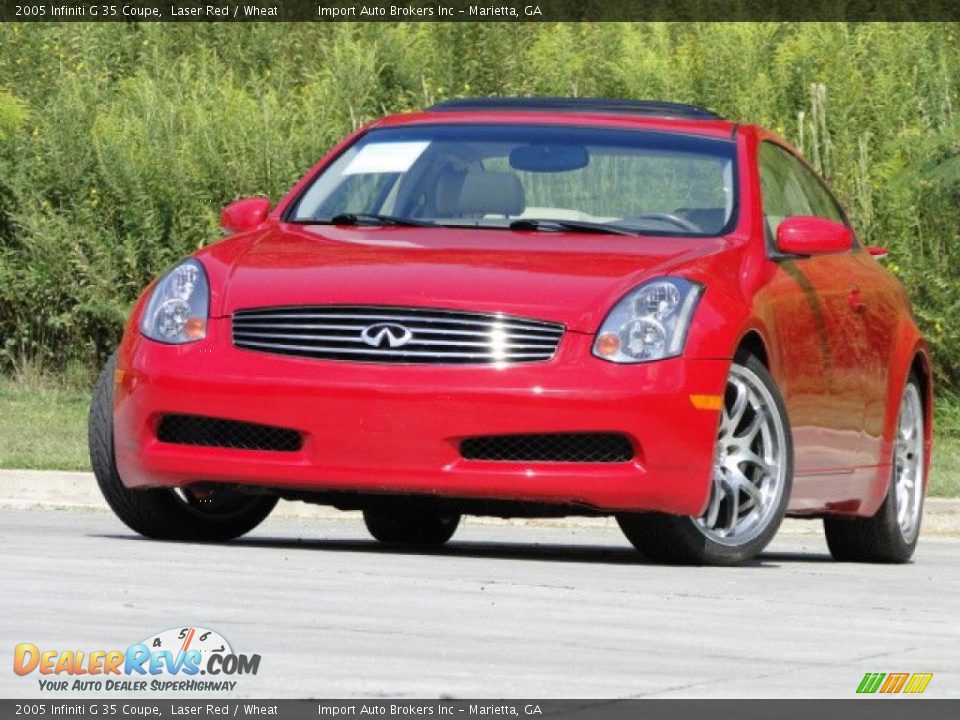 2005 Infiniti G 35 Coupe Laser Red / Wheat Photo #9