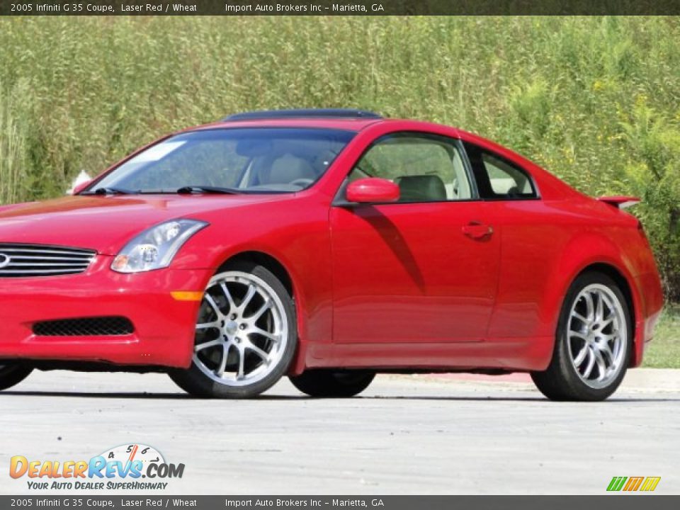 2005 Infiniti G 35 Coupe Laser Red / Wheat Photo #10