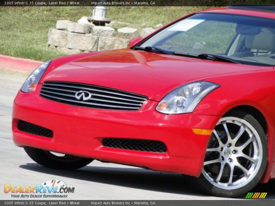 2005 Infiniti G 35 Coupe Laser Red / Wheat Photo #11
