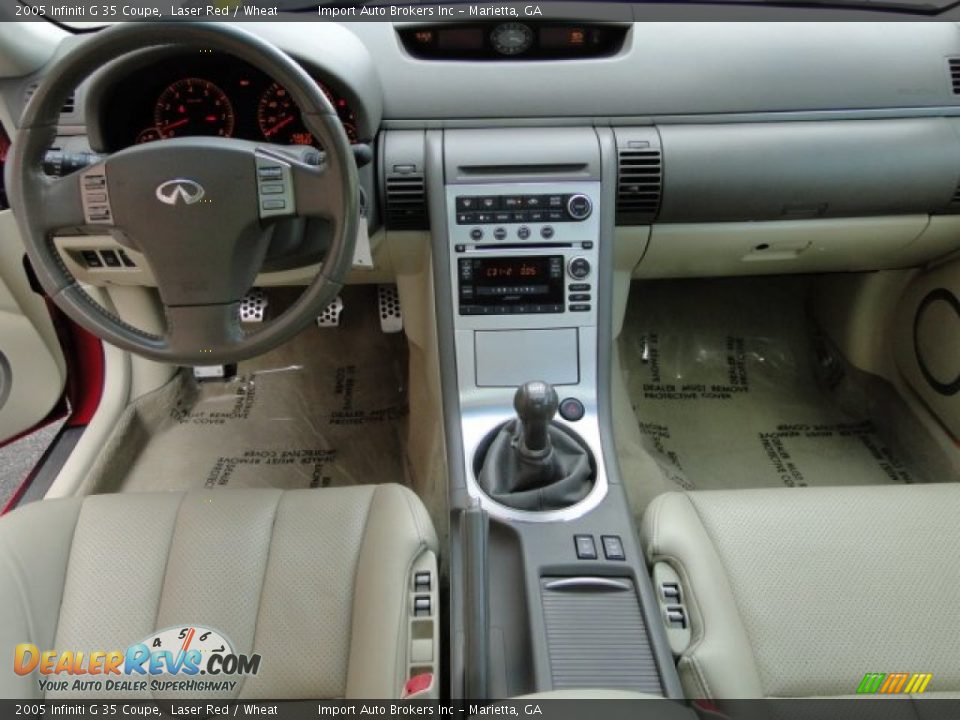 2005 Infiniti G 35 Coupe Laser Red / Wheat Photo #12