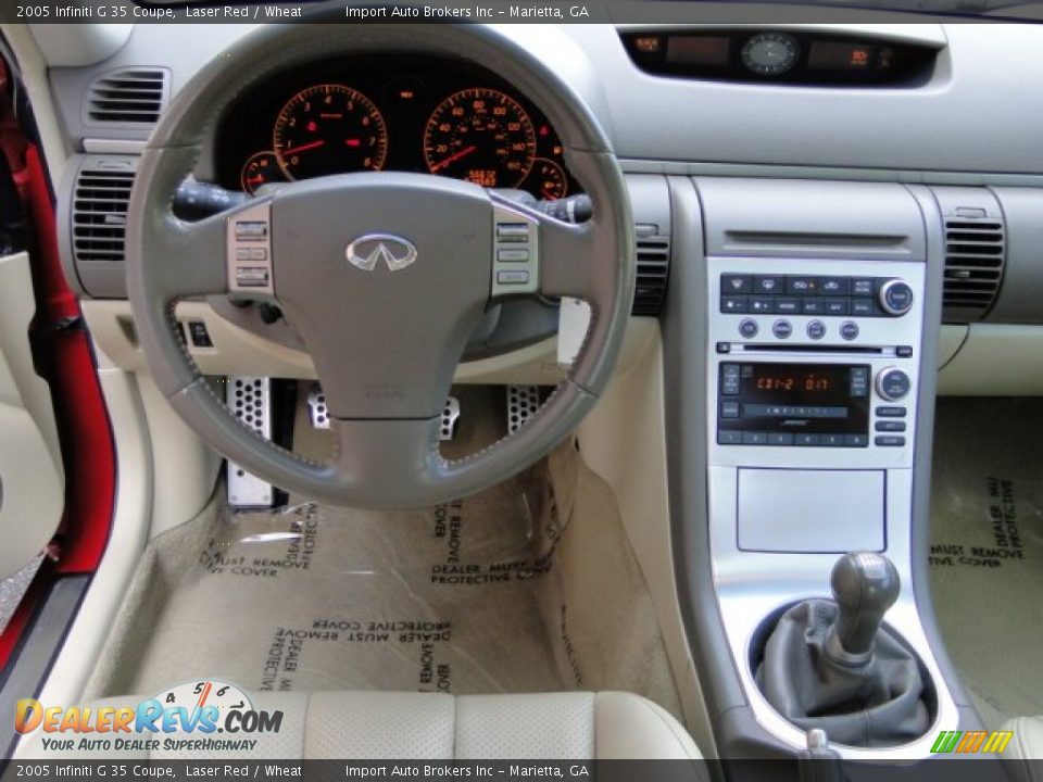 2005 Infiniti G 35 Coupe Laser Red / Wheat Photo #13