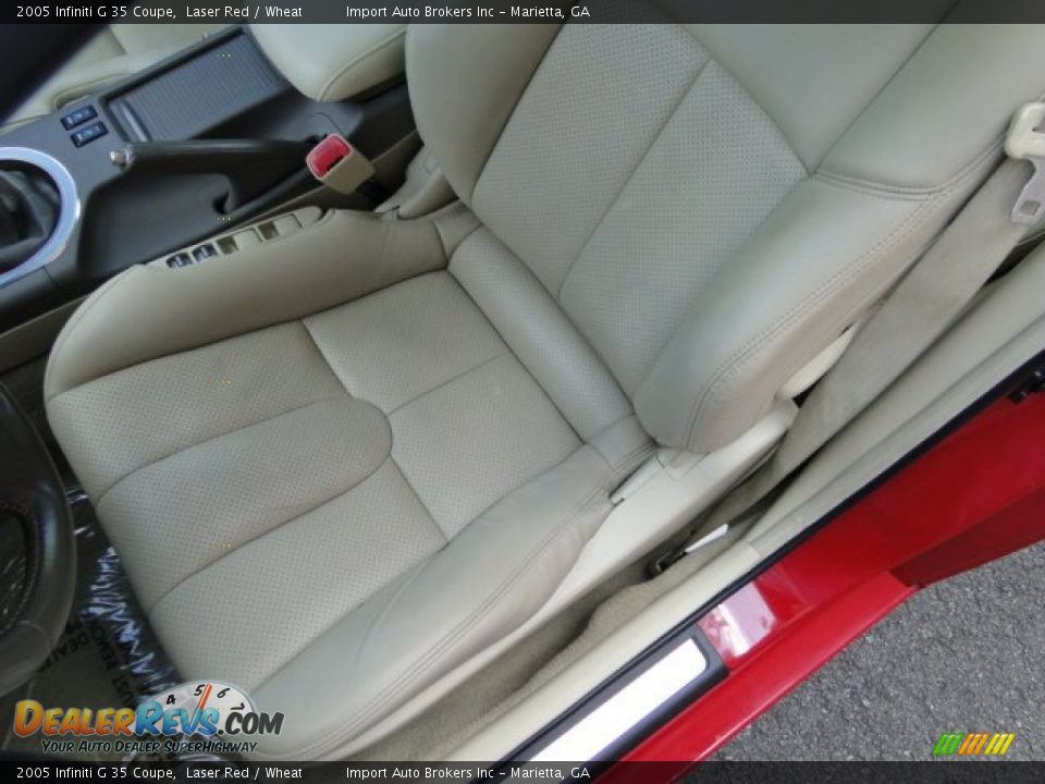 2005 Infiniti G 35 Coupe Laser Red / Wheat Photo #15