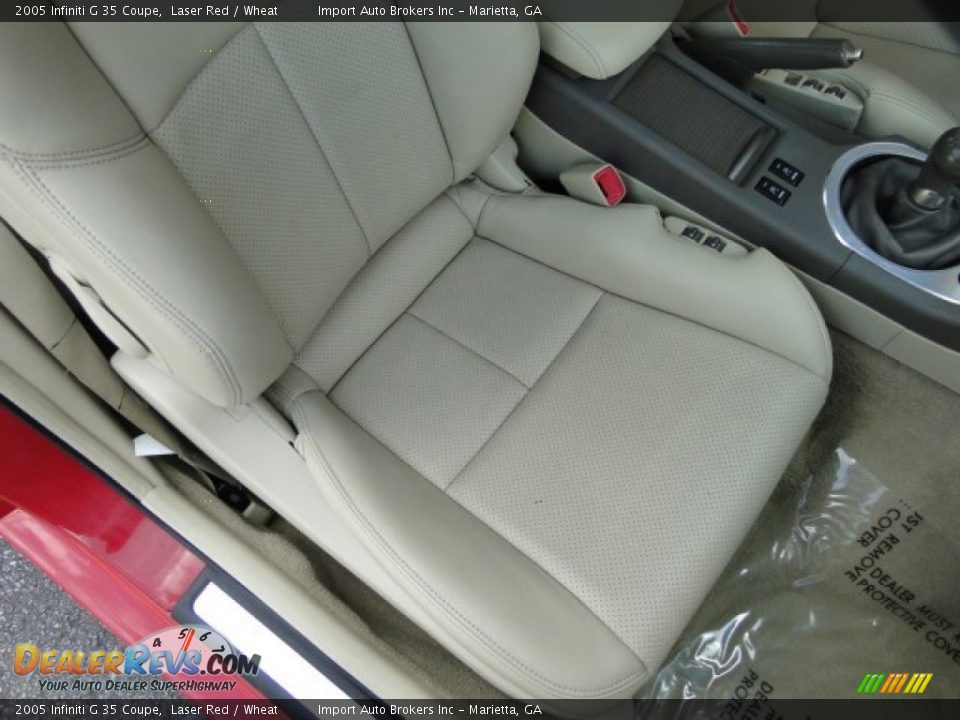 2005 Infiniti G 35 Coupe Laser Red / Wheat Photo #16