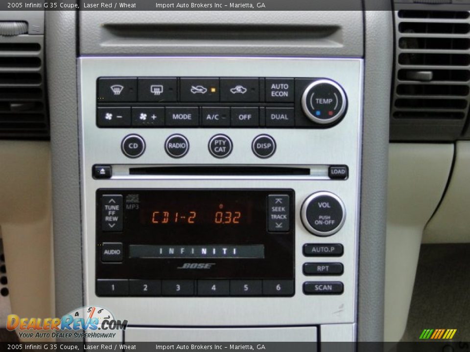 2005 Infiniti G 35 Coupe Laser Red / Wheat Photo #21