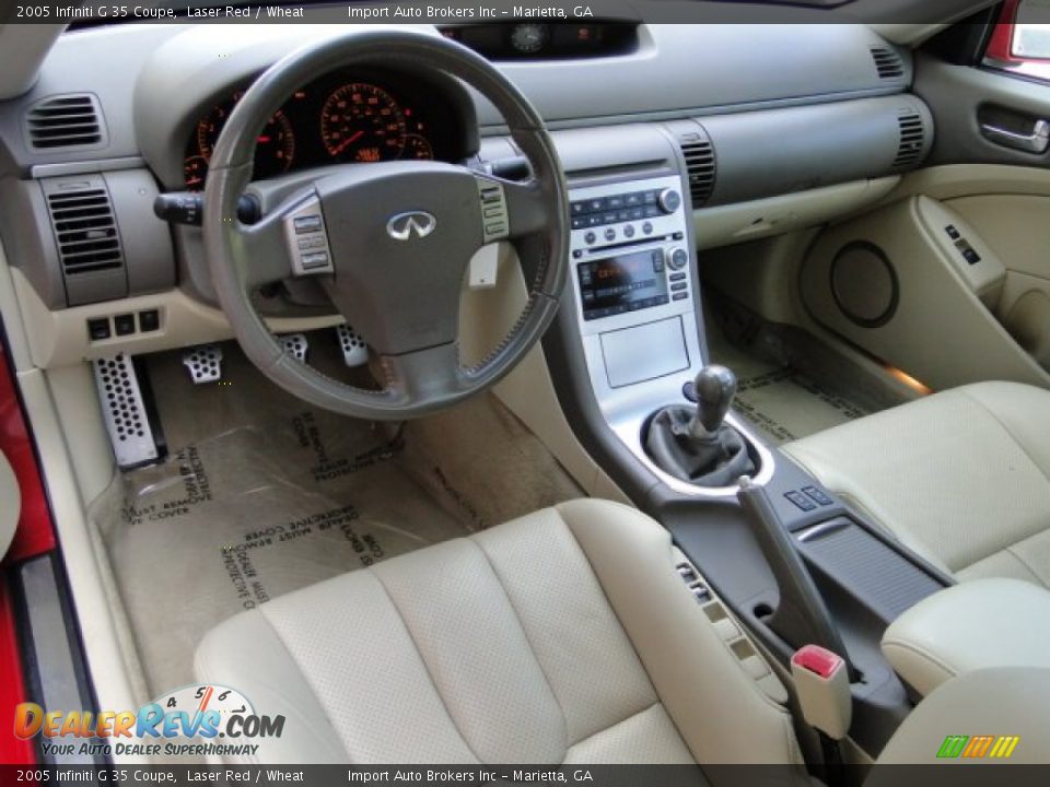 2005 Infiniti G 35 Coupe Laser Red / Wheat Photo #24