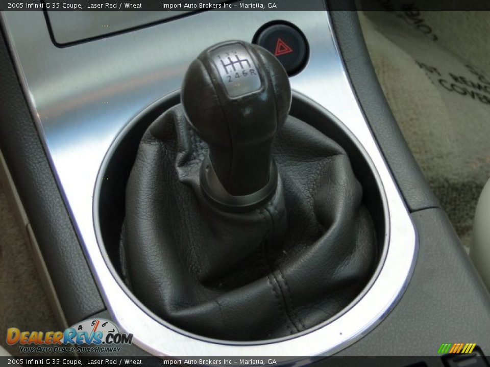 2005 Infiniti G 35 Coupe Laser Red / Wheat Photo #25