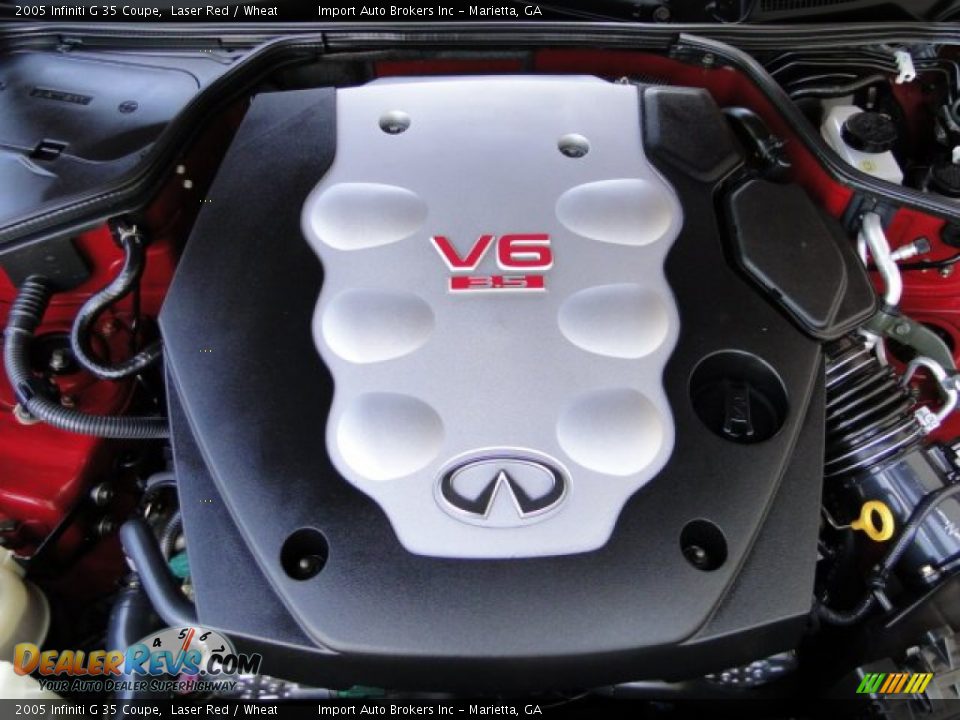 2005 Infiniti G 35 Coupe Laser Red / Wheat Photo #29
