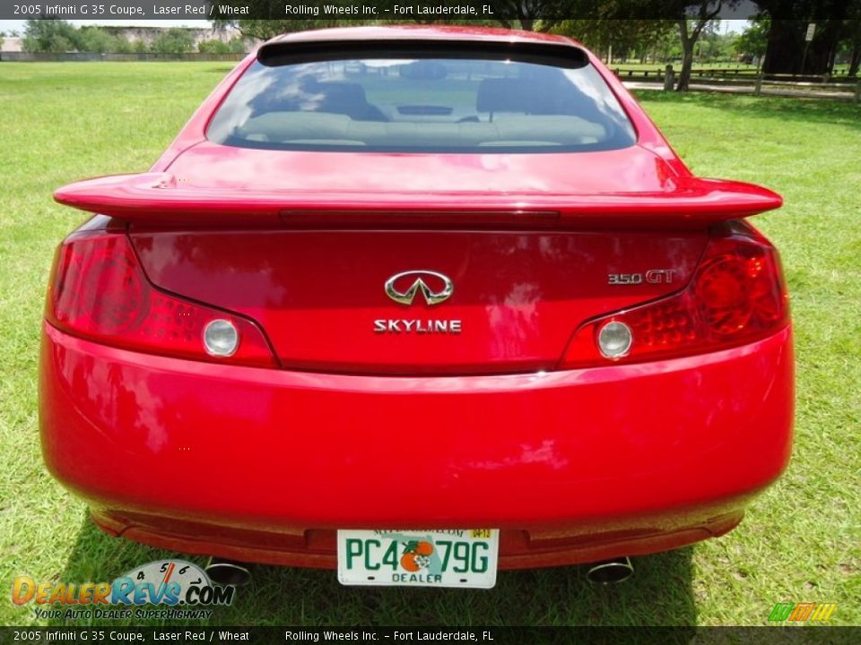 2005 Infiniti G 35 Coupe Laser Red / Wheat Photo #3