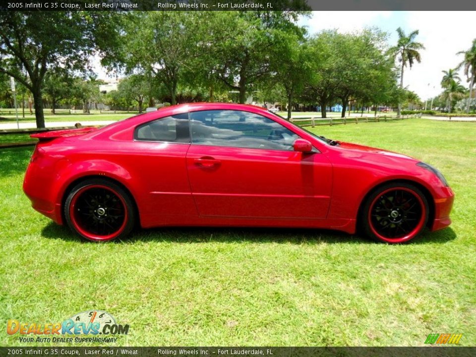 2005 Infiniti G 35 Coupe Laser Red / Wheat Photo #5