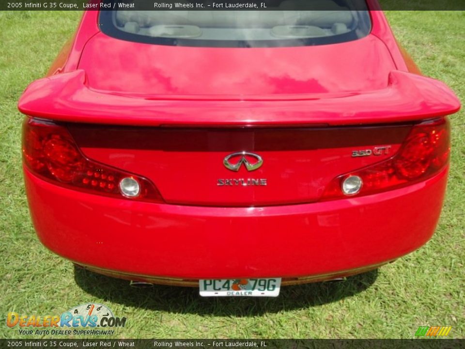 2005 Infiniti G 35 Coupe Laser Red / Wheat Photo #6