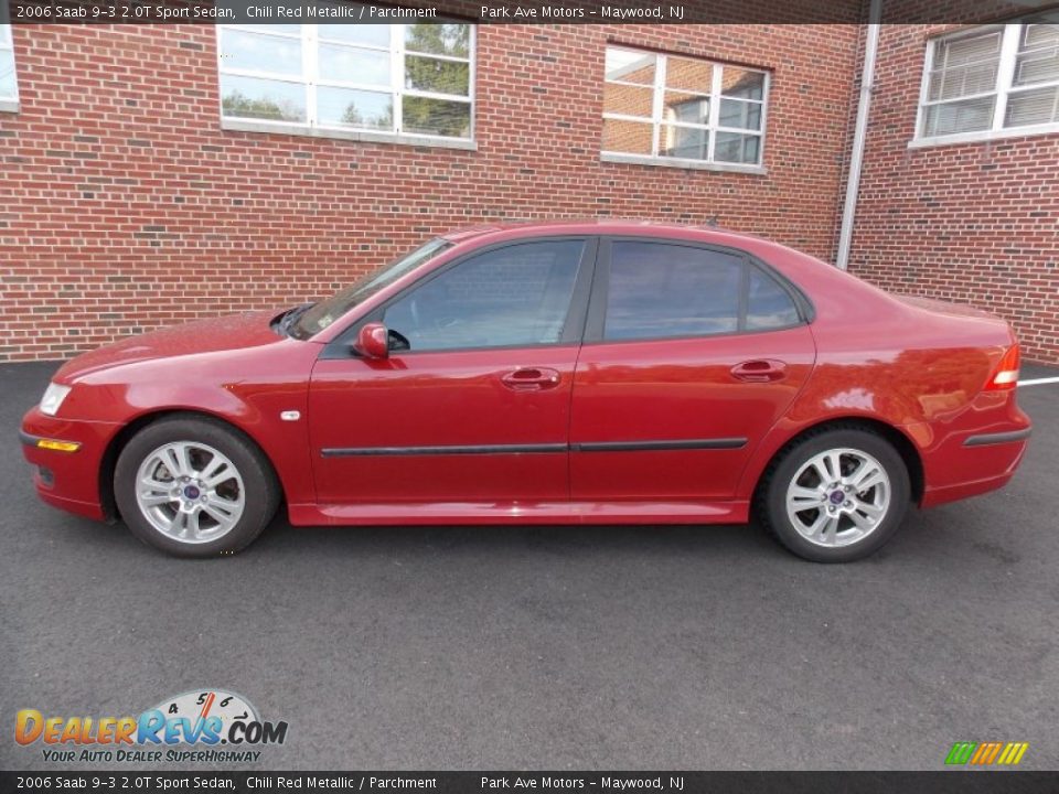 2006 Saab 9-3 2.0T Sport Sedan Chili Red Metallic / Parchment Photo #2