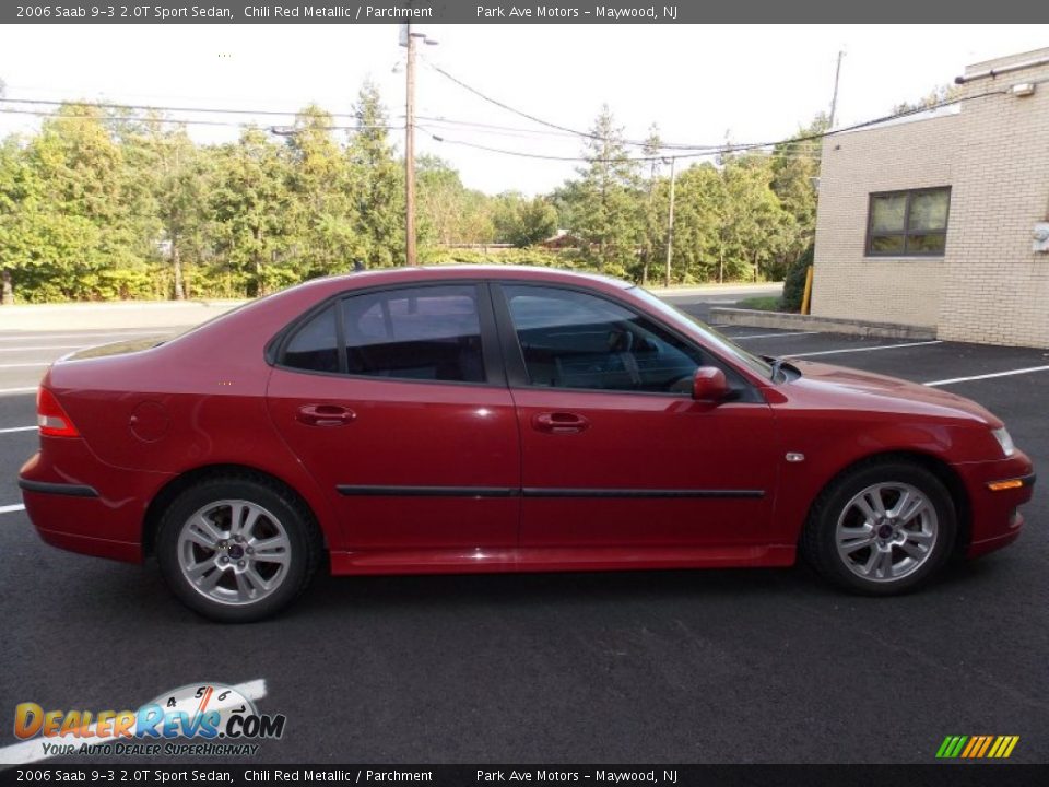 2006 Saab 9-3 2.0T Sport Sedan Chili Red Metallic / Parchment Photo #6