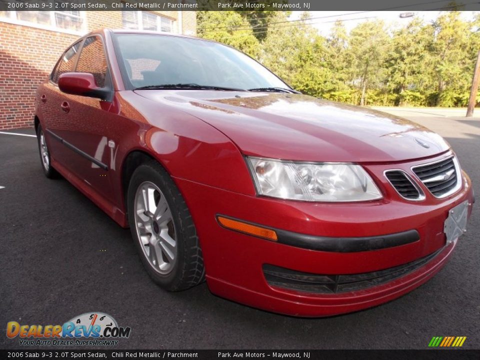 2006 Saab 9-3 2.0T Sport Sedan Chili Red Metallic / Parchment Photo #7