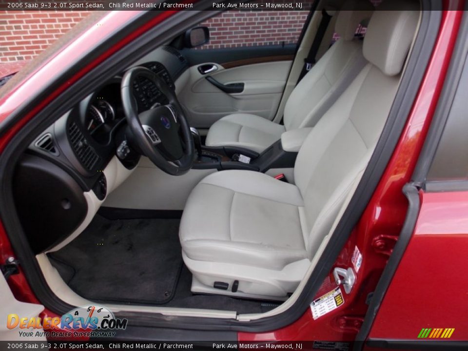 2006 Saab 9-3 2.0T Sport Sedan Chili Red Metallic / Parchment Photo #12