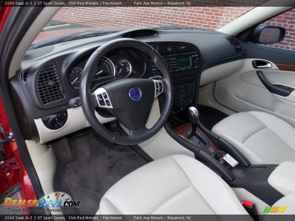 2006 Saab 9-3 2.0T Sport Sedan Chili Red Metallic / Parchment Photo #13