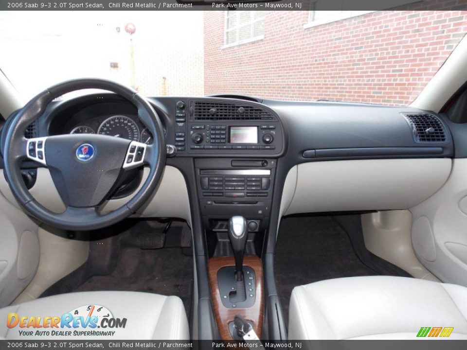 2006 Saab 9-3 2.0T Sport Sedan Chili Red Metallic / Parchment Photo #14
