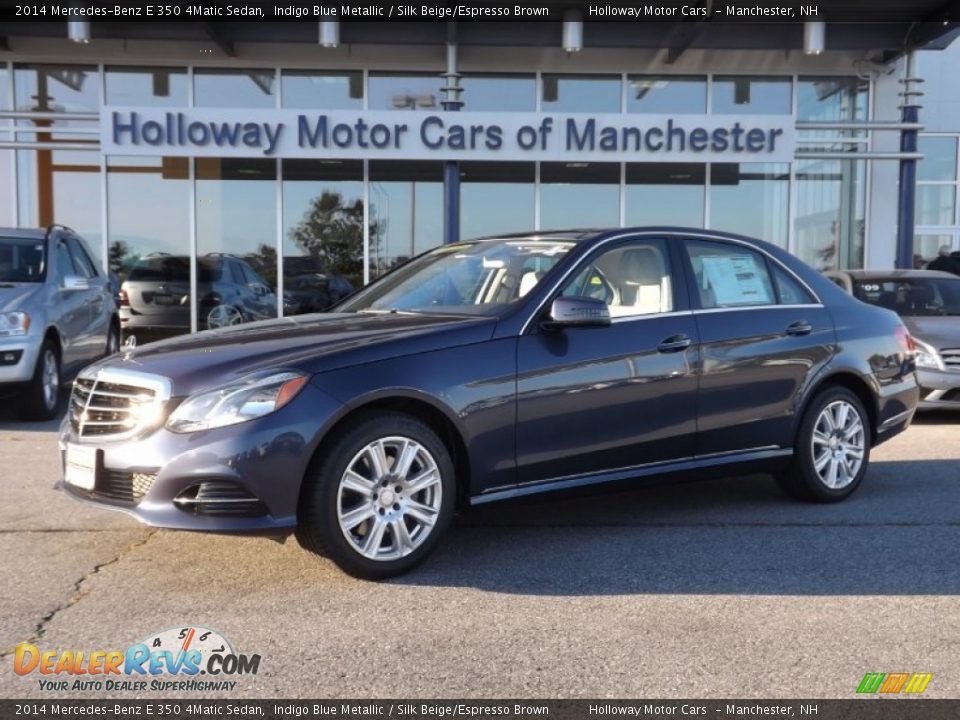 2014 Mercedes-Benz E 350 4Matic Sedan Indigo Blue Metallic / Silk Beige/Espresso Brown Photo #1