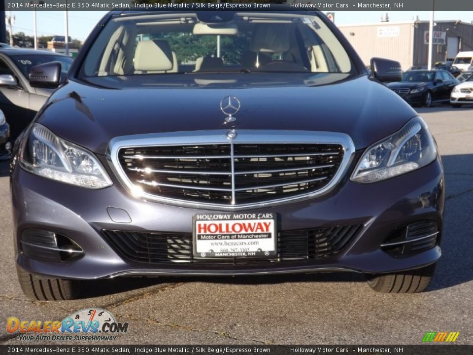 2014 Mercedes-Benz E 350 4Matic Sedan Indigo Blue Metallic / Silk Beige/Espresso Brown Photo #2