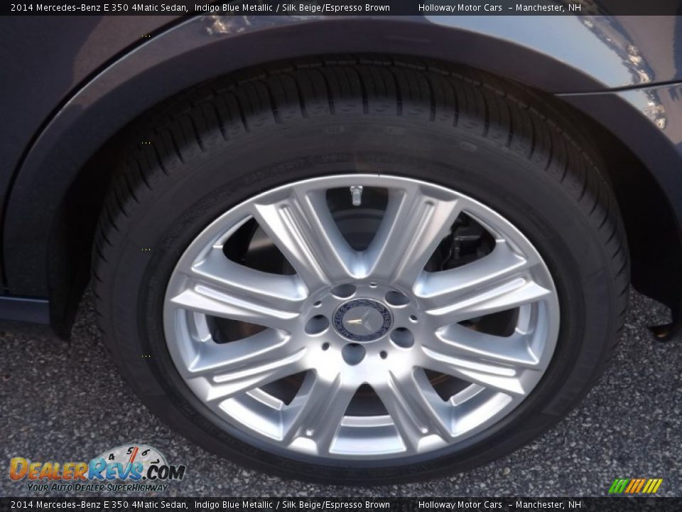 2014 Mercedes-Benz E 350 4Matic Sedan Indigo Blue Metallic / Silk Beige/Espresso Brown Photo #5