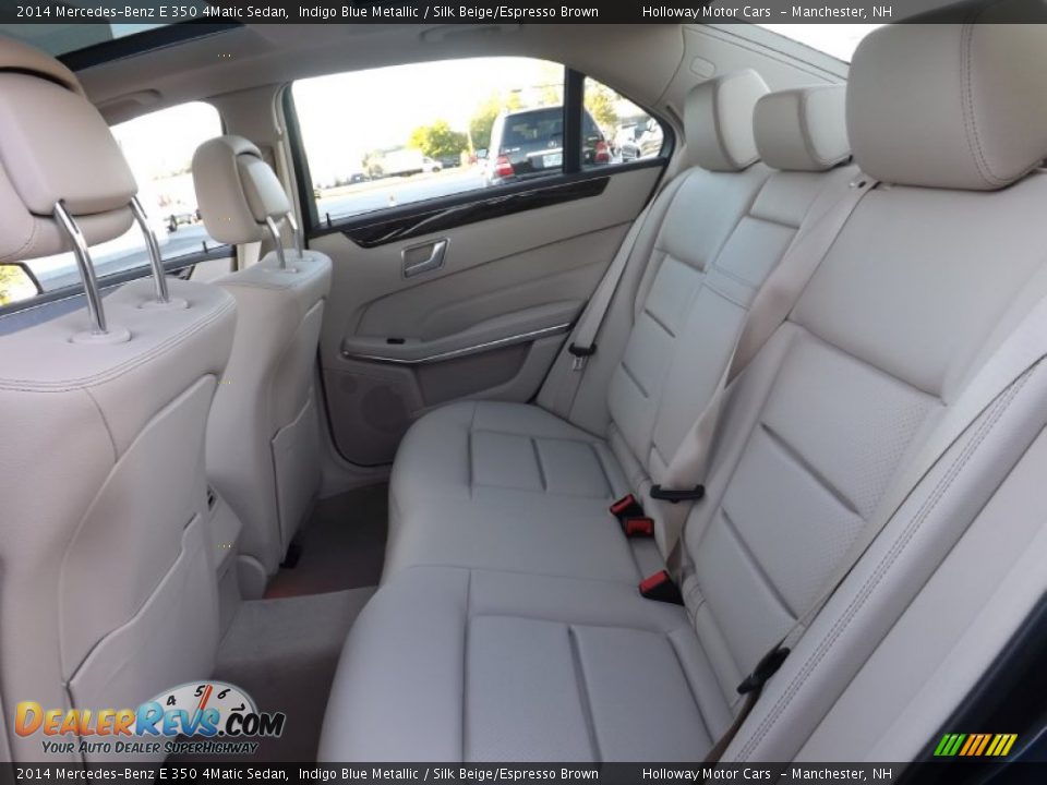 2014 Mercedes-Benz E 350 4Matic Sedan Indigo Blue Metallic / Silk Beige/Espresso Brown Photo #6