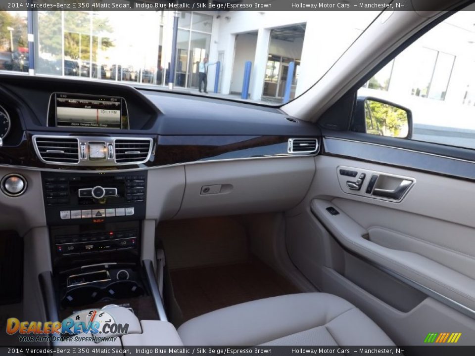 2014 Mercedes-Benz E 350 4Matic Sedan Indigo Blue Metallic / Silk Beige/Espresso Brown Photo #8