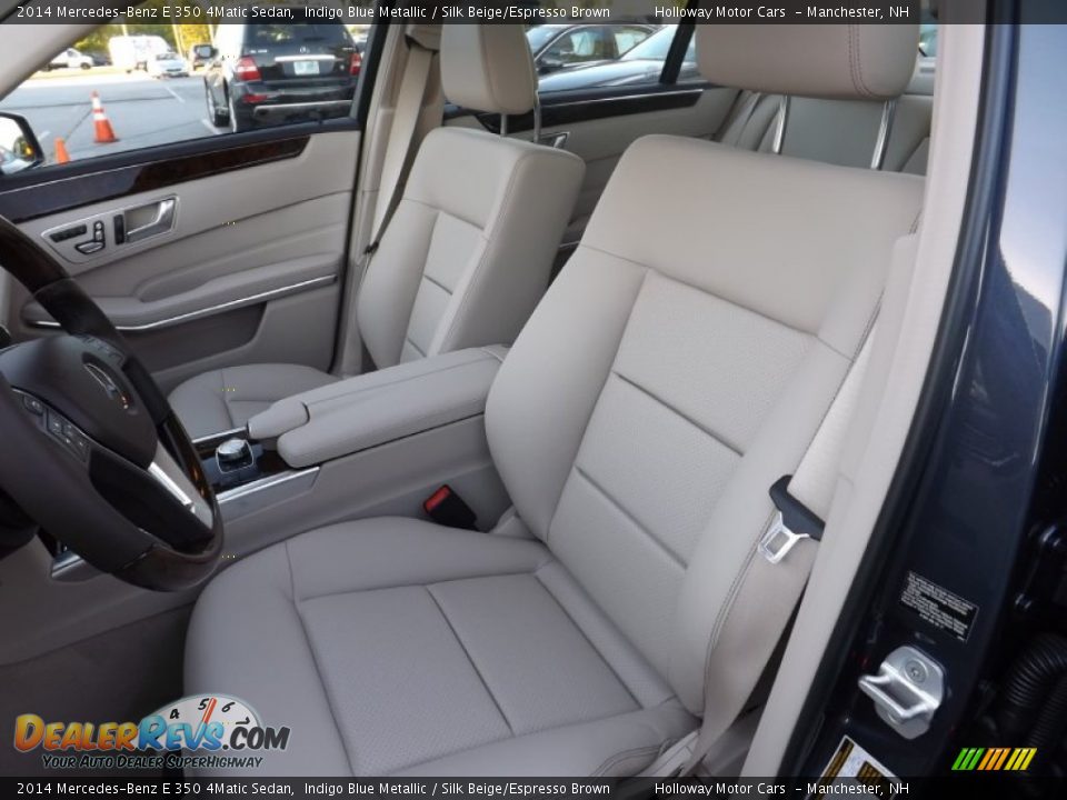 2014 Mercedes-Benz E 350 4Matic Sedan Indigo Blue Metallic / Silk Beige/Espresso Brown Photo #11
