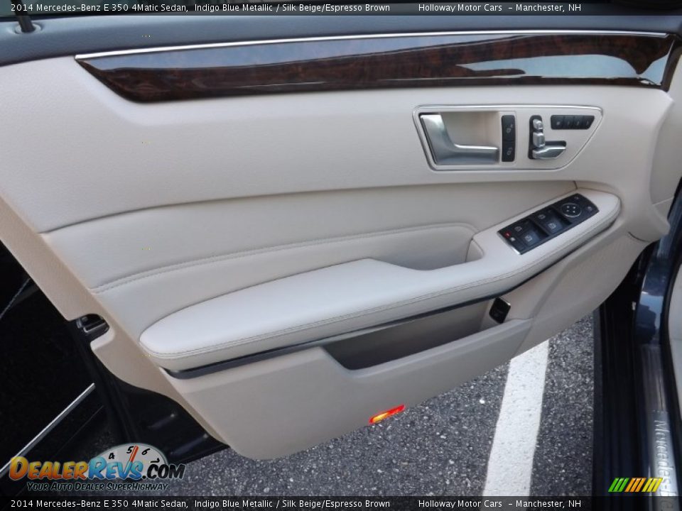 2014 Mercedes-Benz E 350 4Matic Sedan Indigo Blue Metallic / Silk Beige/Espresso Brown Photo #12