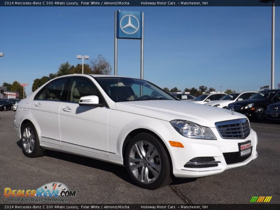 2014 Mercedes-Benz C 300 4Matic Luxury Polar White / Almond/Mocha Photo #3