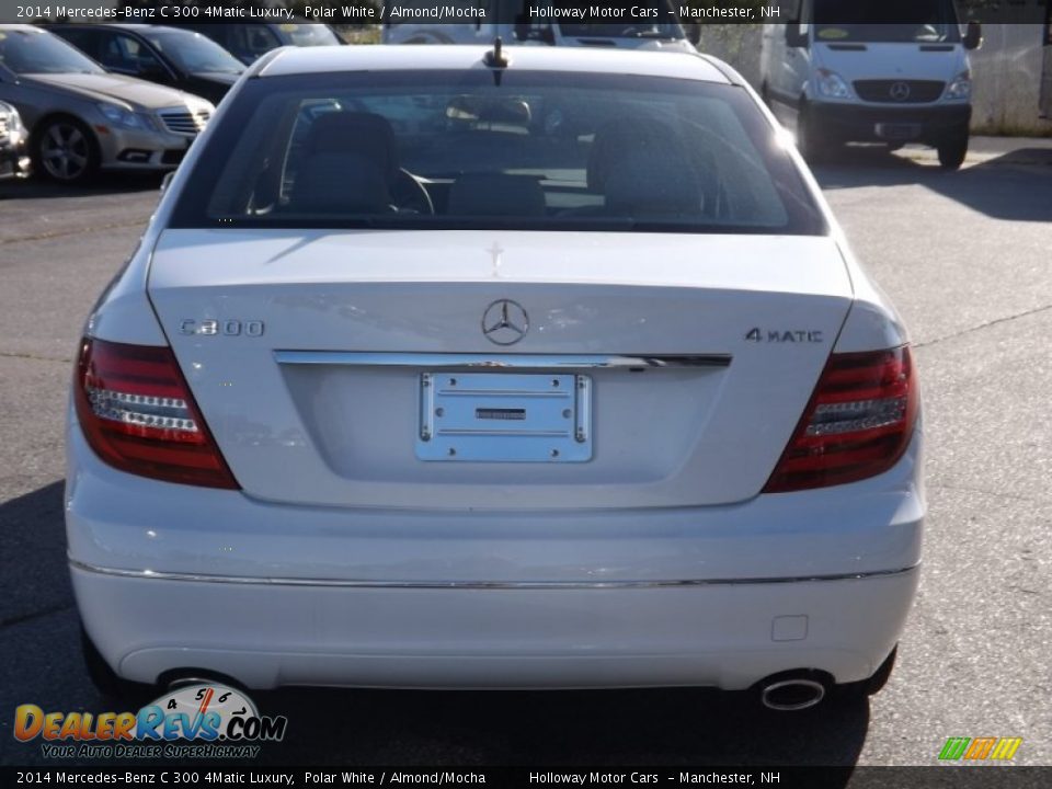 2014 Mercedes-Benz C 300 4Matic Luxury Polar White / Almond/Mocha Photo #4
